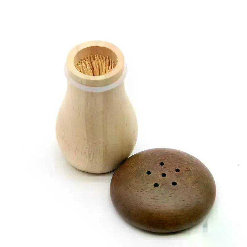 Mushroom Wood Toothpick Holder – Natural Dispenser & Tray Toothpick Holder SPOT