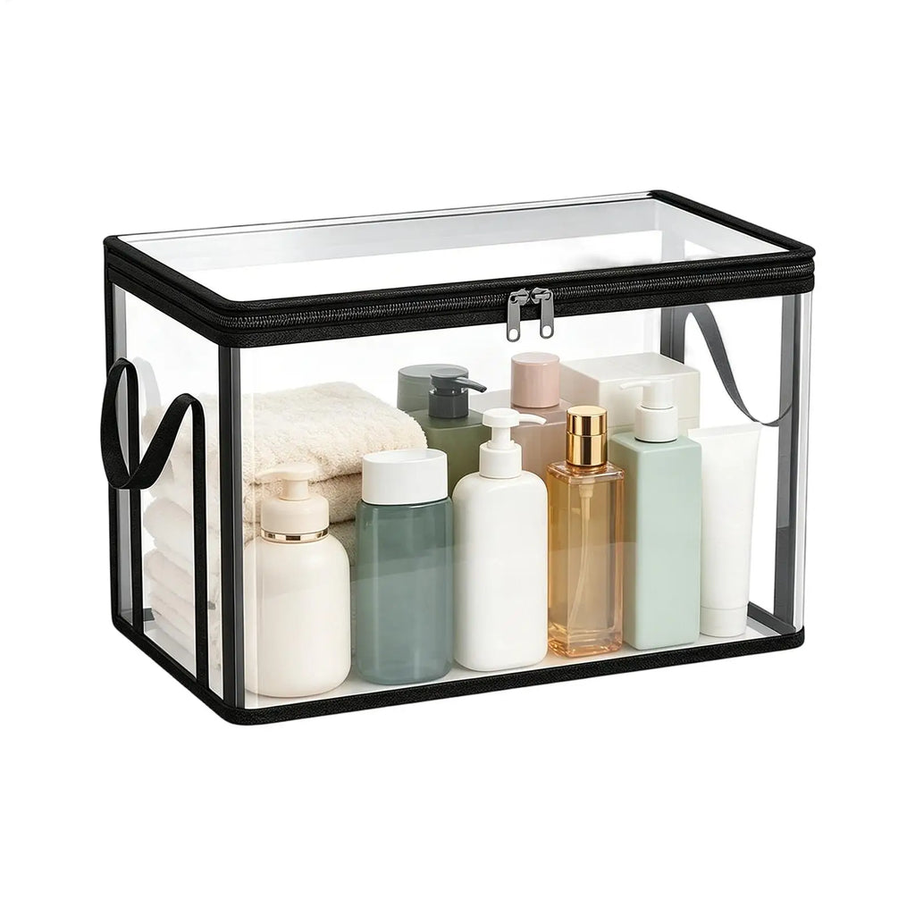 Transparent Stackable Storage Bins – Large PVC Organizer Box Storage Organizer Bin SPOT