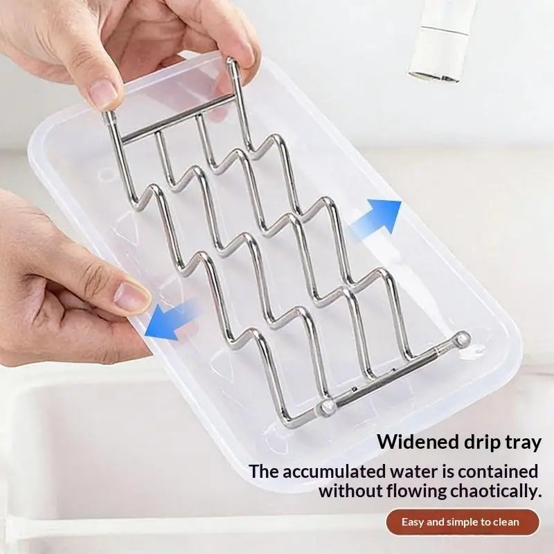 Stainless Steel Soap Rack with Built-In Drain Tray Soap Rack SPOT