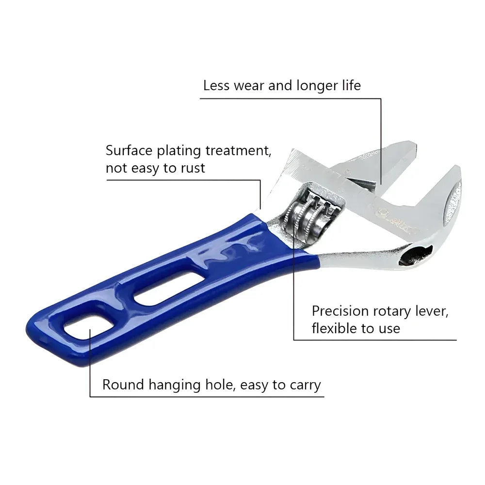 Adjustable Mini Spanner Wrench Up to 24mm – Chrome-Vanadium Adjustable Hand Wrench SPOT