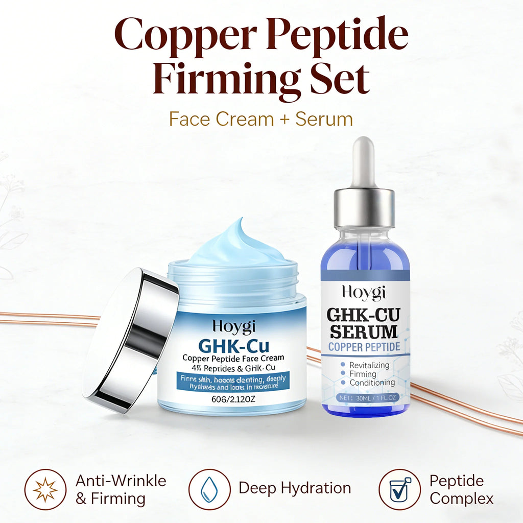 Hoygi Copper Peptide Face Cream & Serum Set – Firming Face Cream Serum Set SPOT