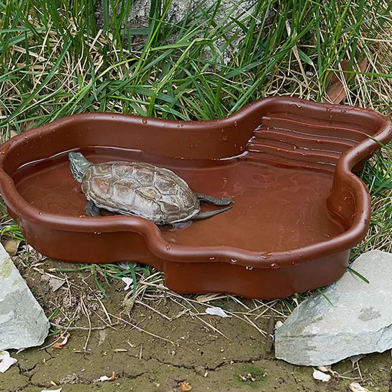 Reptile Feeding Dish & Bathing Pool with Ramp & Basking Terrace Reptile Bathing Dish SPOT
