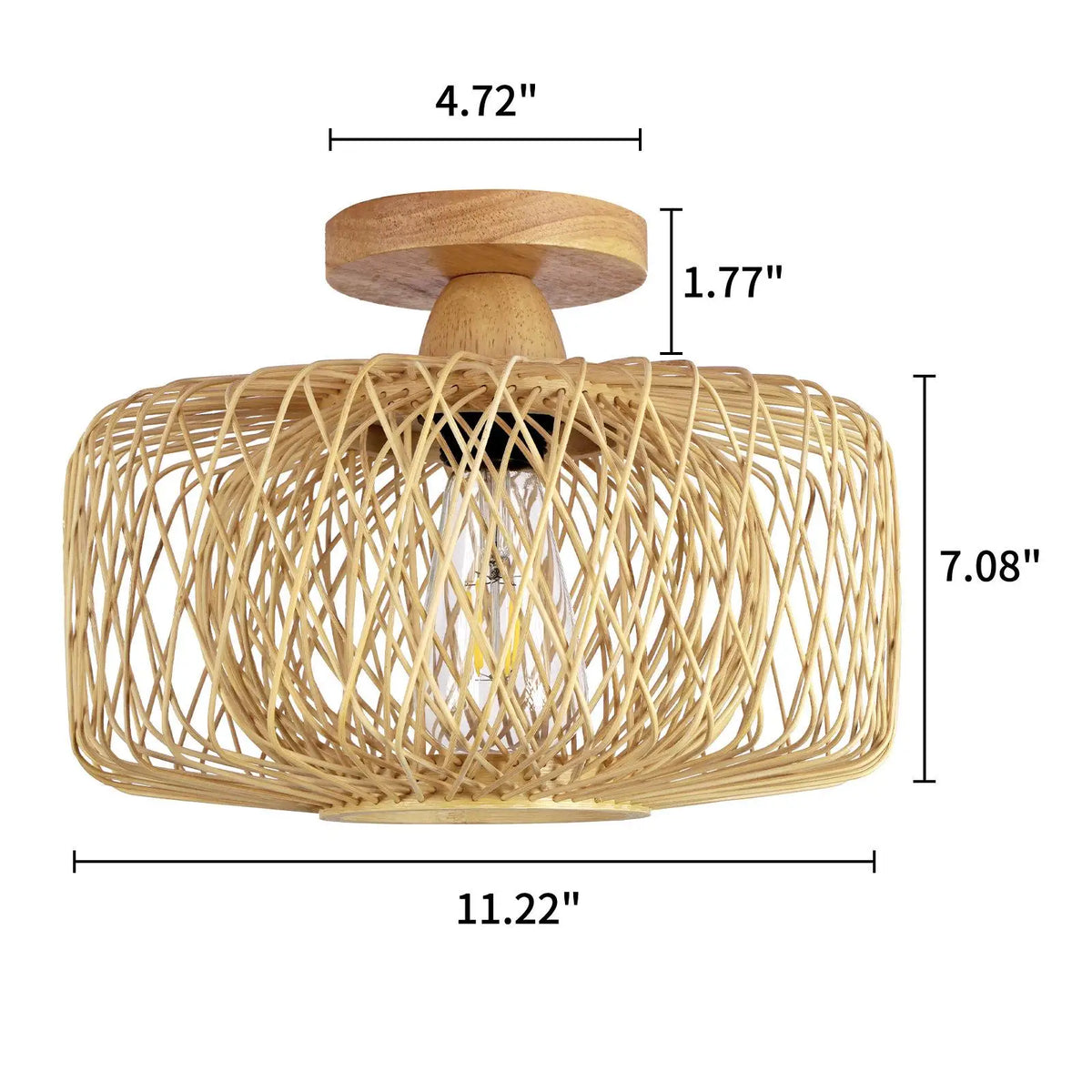 Woven Rattan Bamboo Lampshade – Pendant & Ceiling Light Shade Woven Lamp Shade SPOT