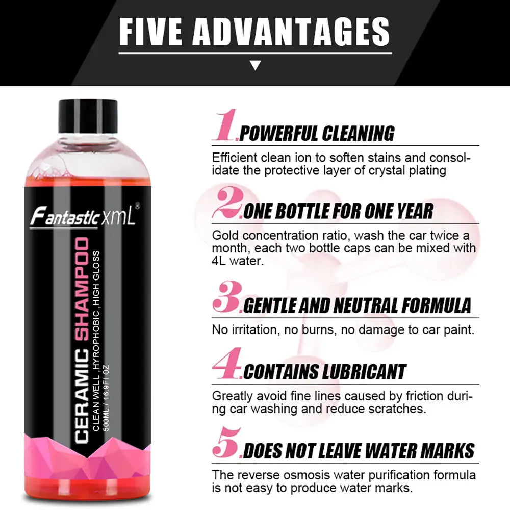 GLASKLARE Super Foam Car Wash Shampoo 500ml – Wax & Shine Car Wash Shampoo SPOT