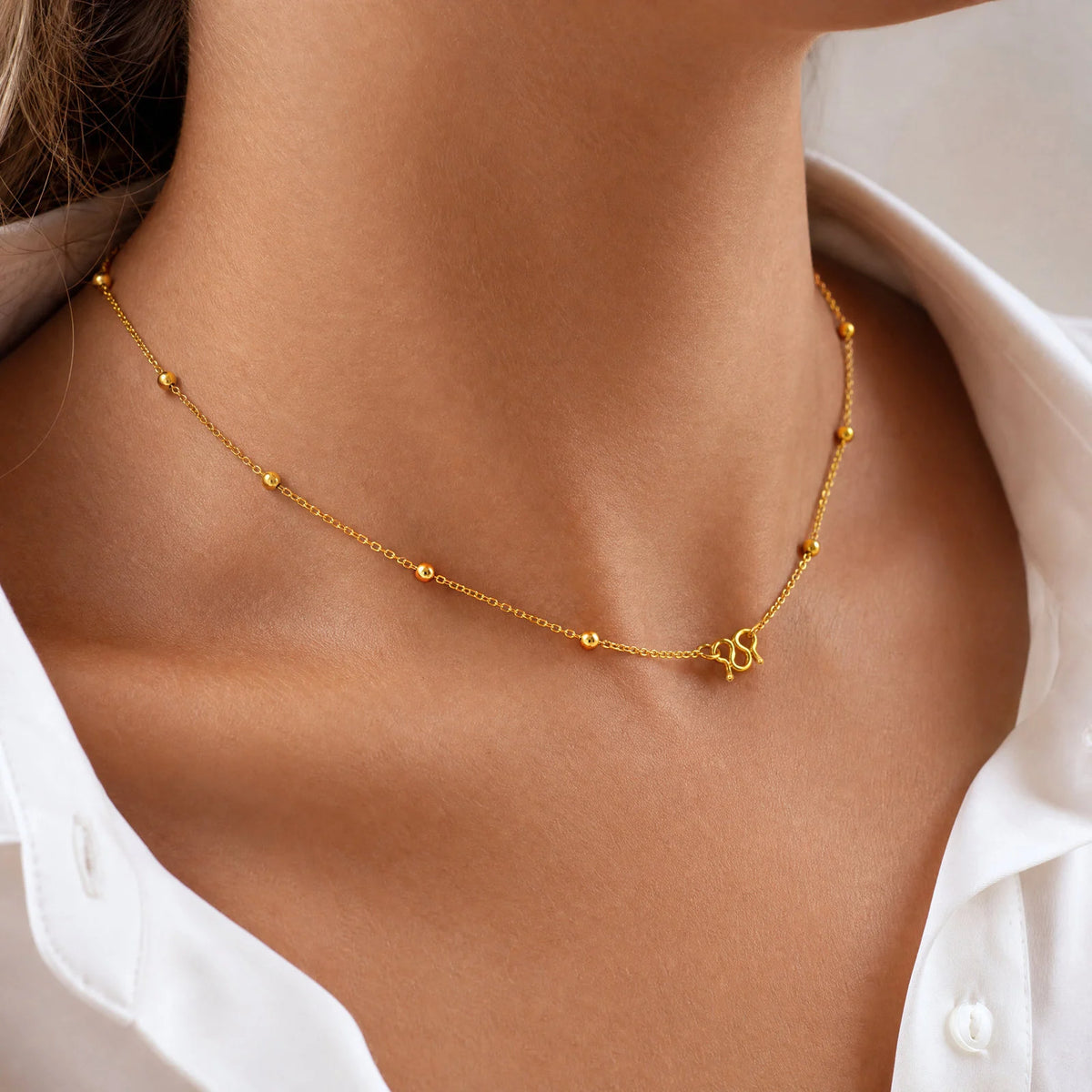 Water Drop CZ Pendant Necklace – 18K Gold Stainless Steel Pendant Necklace SPOT