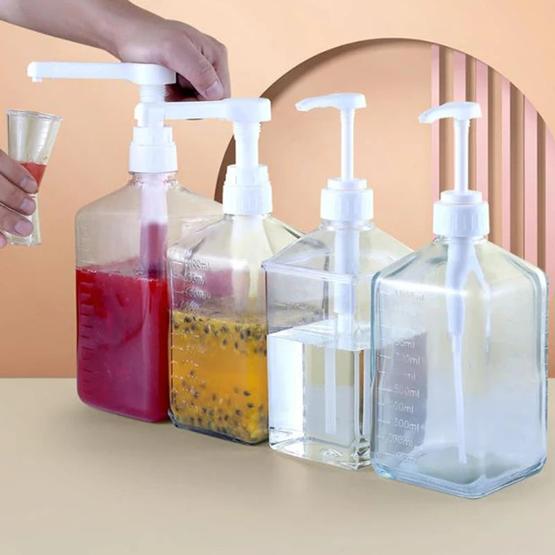 1600ml Syrup & Honey Dispenser Bottle with Pump & Scale Liquid Dispenser Bottle SPOT