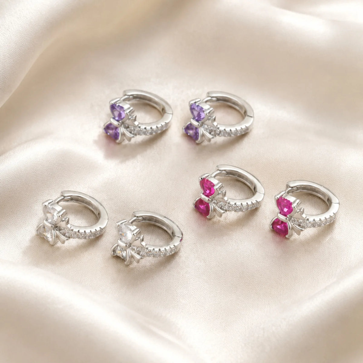 Marquise Zirconia Flower Hoop Earrings – 18K Gold Plated Huggies Hoop Earrings SPOT