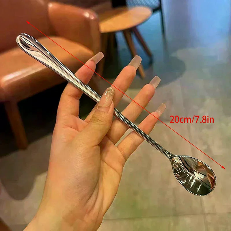 Stainless Steel Long Handle Spoon – Dinner, Dessert & Stirring Kitchen Spoon SPOT