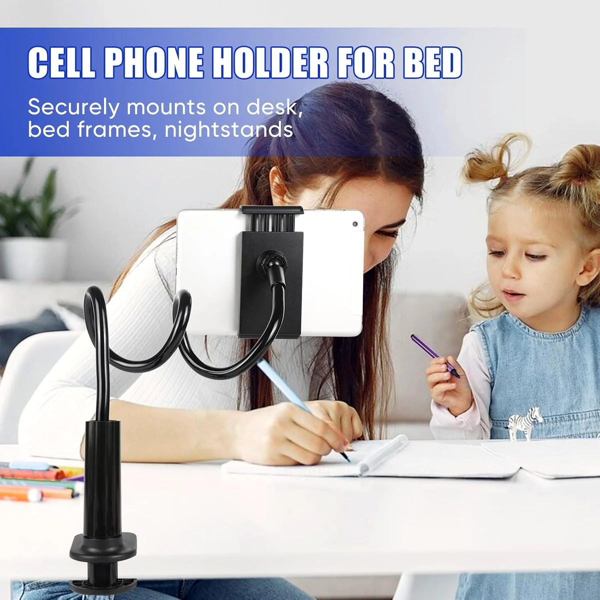360° Rotatable Bedside Phone & Tablet Holder Stand | Lazy Mount Phone Tablet Stand SPOT