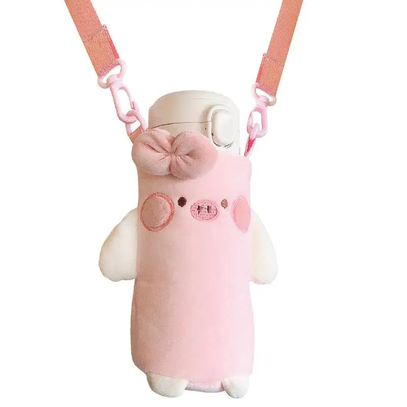 Cartoon Plush Water Bottle Cover – Insulated Cup Sleeve Pouch Bottle Sleeve Cover SPOT