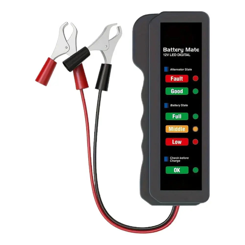 12V Car Battery & Alternator Tester – 6 LED Diagnostic Tool Automotive Diagnostic Tool SPOT 1PC