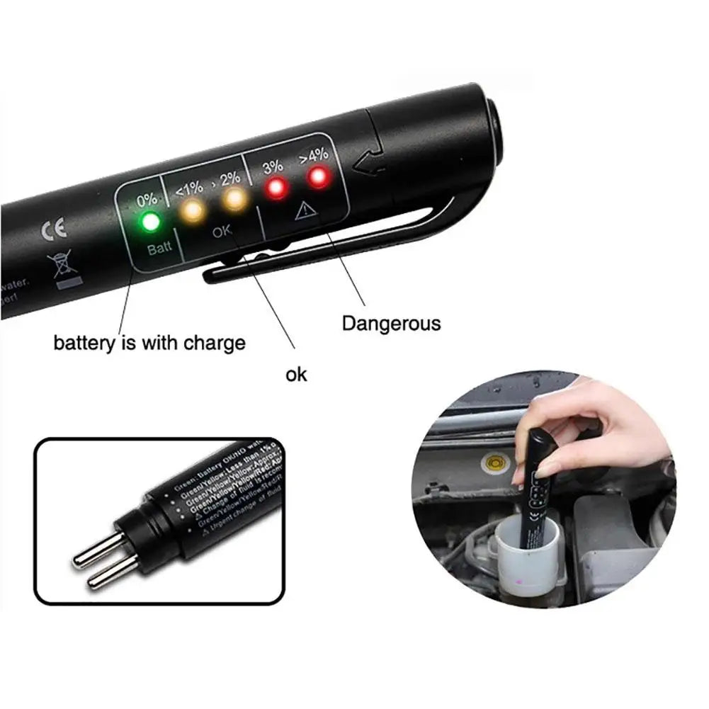 Brake Fluid Test Pen – 5 LED Automotive Fluid Tester Brake Fluid Tester SPOT
