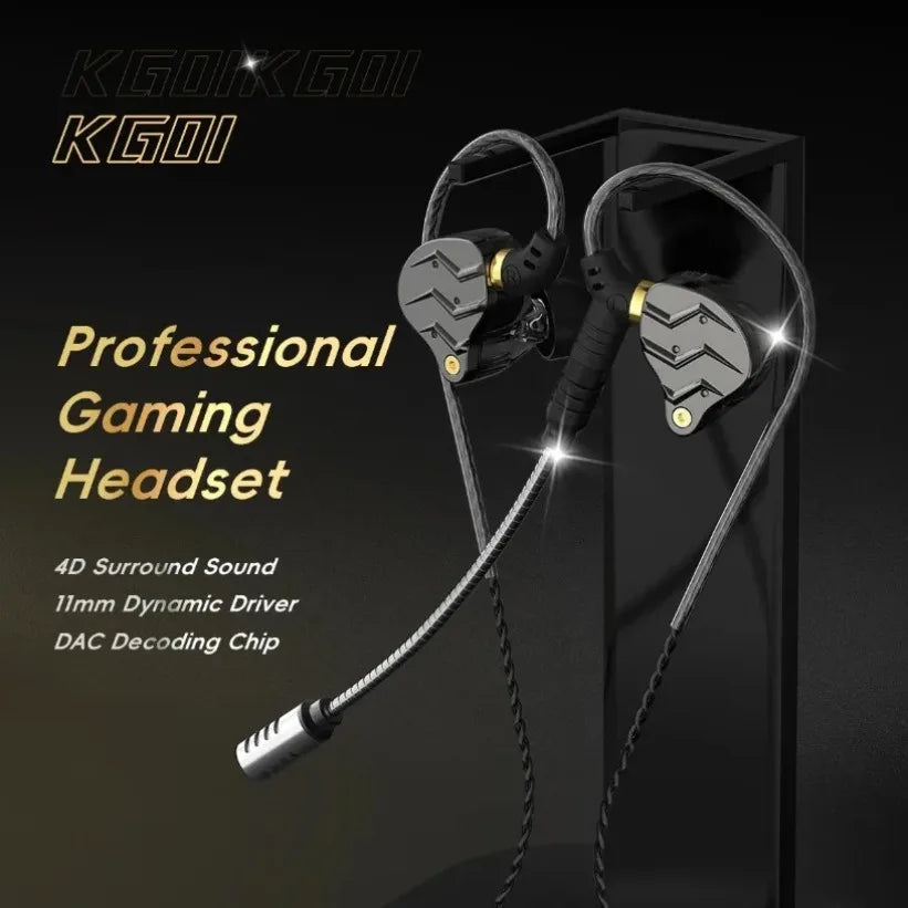 VIKEFON Wired Gaming Earbuds – Detachable Mic, 11mm Driver Wired Gaming Earbuds SPOT