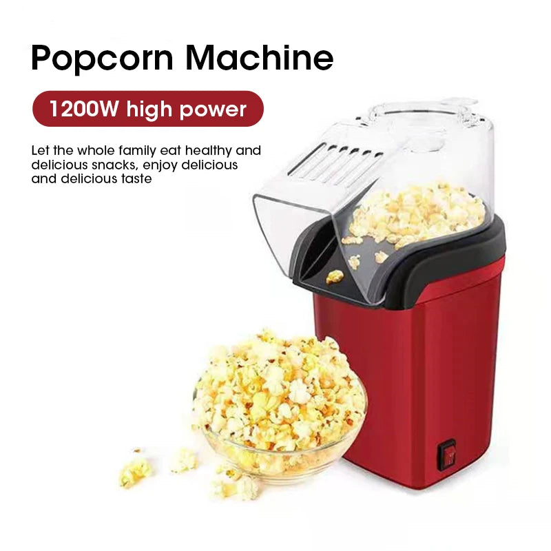 NOCCLILI Mini Air Popcorn Maker – Fully Automatic 1200W Air Popcorn Maker SPOT