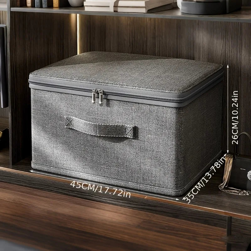 Stackable Foldable Fabric Storage Boxes with Lids & Handles Fabric Storage Box SPOT 45cm