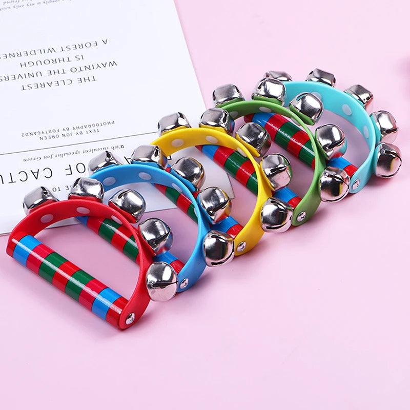 Kids Handbell 5 Jingle Bells Wood Handle – Music Toy Kids Musical Toy SPOT