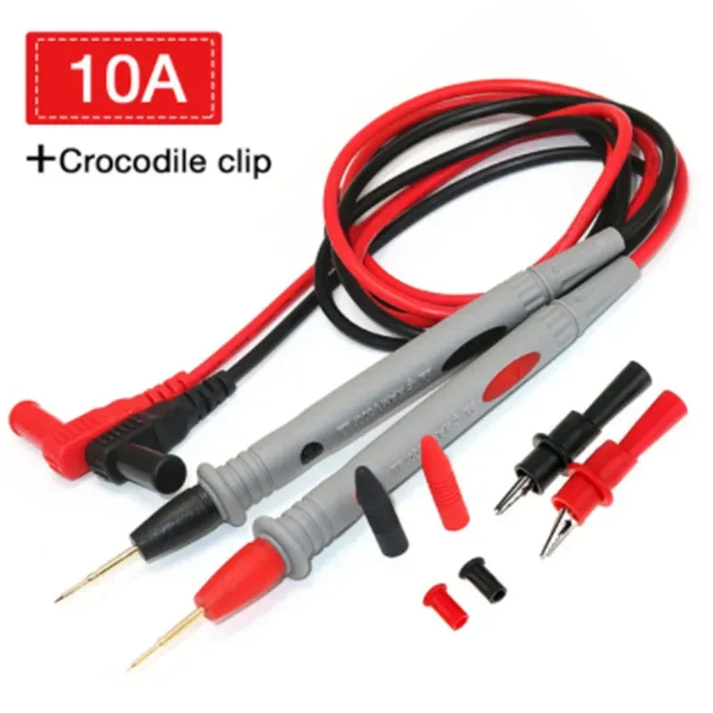 Multimeter Test Leads 10A Gold-Plated Tips & Crocodile Clips Multimeter Test Leads SPOT 10A