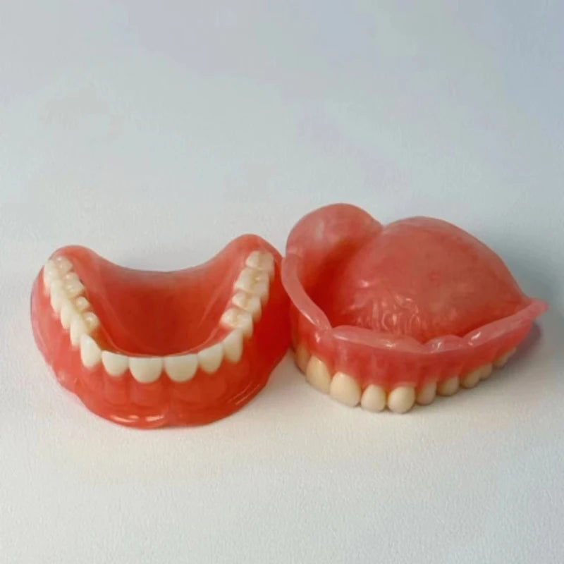 Soft Silicone Dentures – Realistic Upper & Lower False Teeth Silicone Denture Appliance SPOT