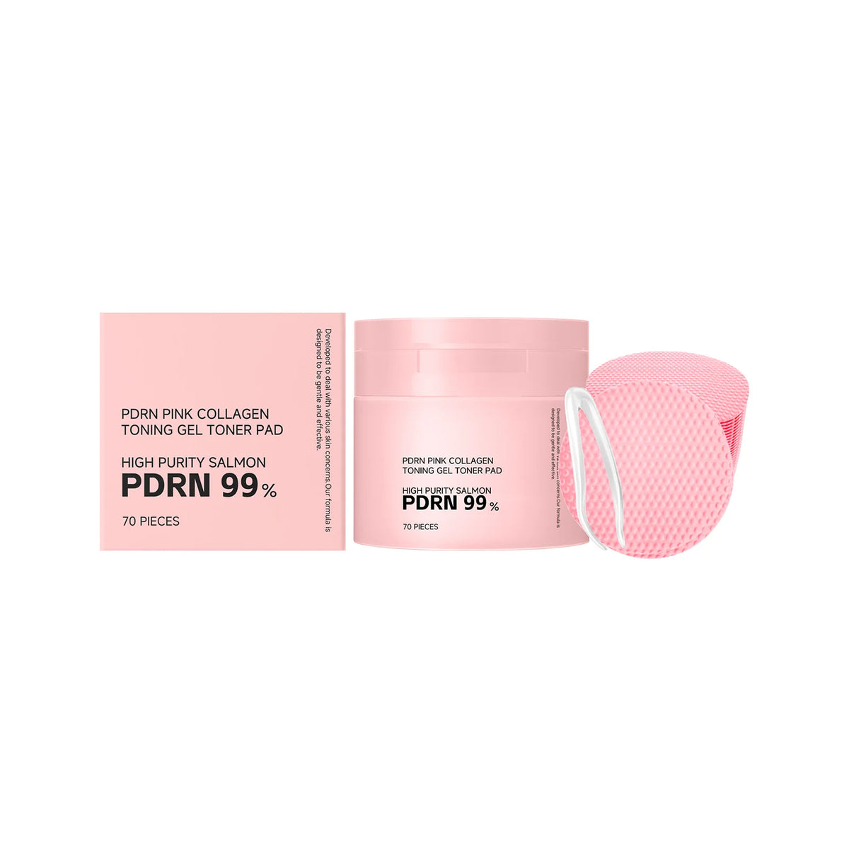 PDRN Pink Collagen Toning Gel Pads – Hydrating & Brightening Collagen Toner Pads SPOT 70pcs boxed