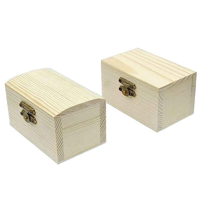 Unfinished Wooden Jewelry Box – DIY Craft Gift Box for Kids Wooden Craft Box SPOT