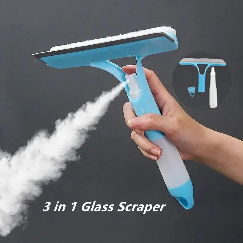 3-in-1 Glass Wiper Scraper with Spray Bottle | Window Cleaner Glass Wiper Scraper SPOT