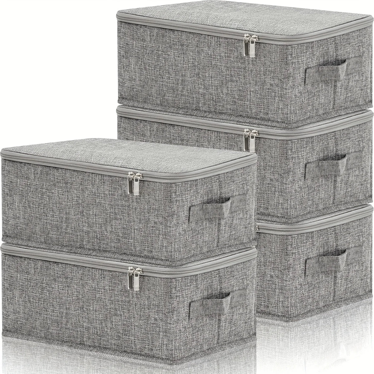 Stackable Foldable Fabric Storage Boxes with Lids & Handles Fabric Storage Box SPOT