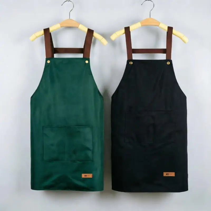 Waterproof PVC Cooking Apron – Unisex Kitchen & BBQ Apron Kitchen Cooking Apron SPOT Black I