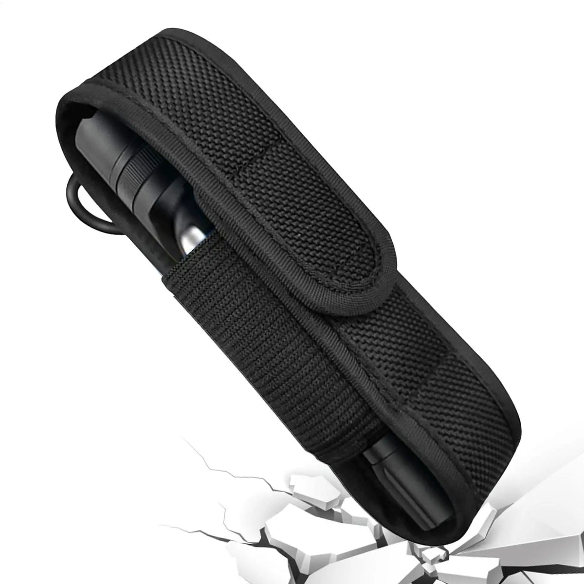 Nylon Waist-Mount Flashlight Pouch – LED Torch Protective Case Flashlight Holster Pouch SPOT