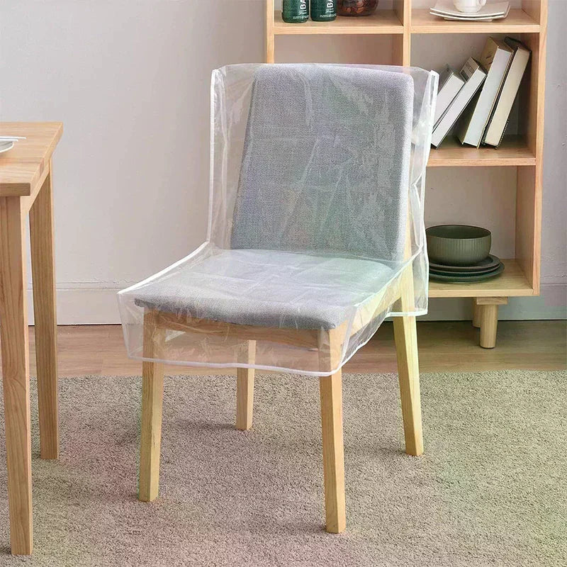 Transparent PVC Dining Chair Cover – Waterproof & Oil-Proof Chair Cover SPOT