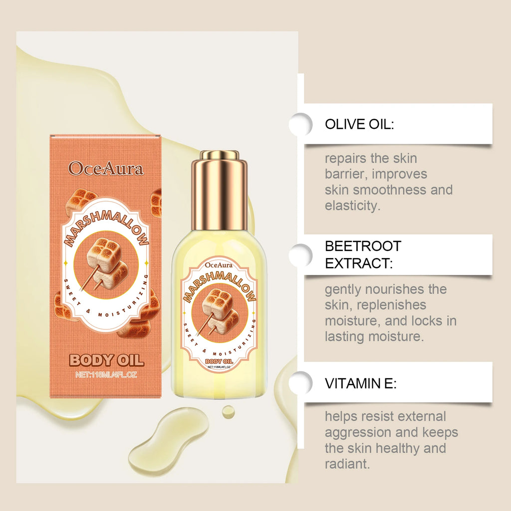 OceAura Strawberry Body Oil – Moisturizing & Nourishing 118ml Body Oil SPOT