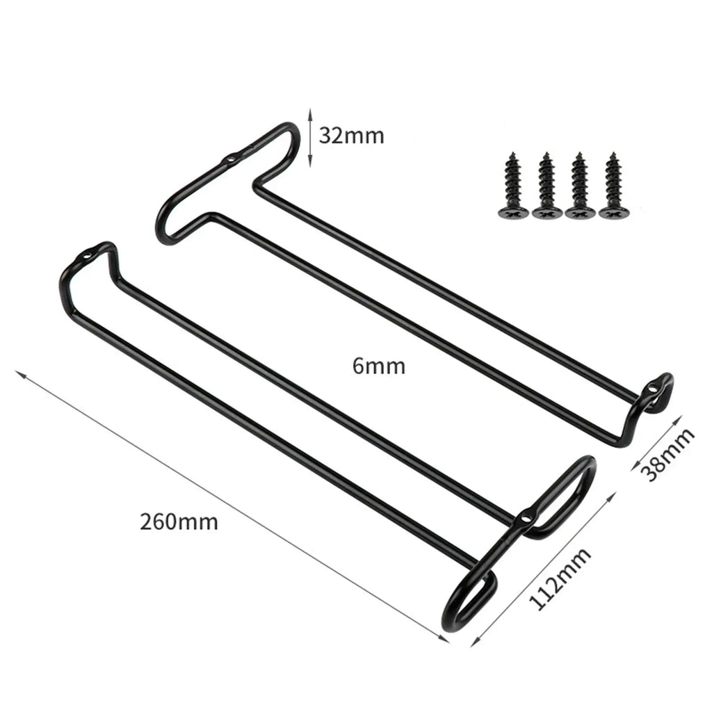 Under Cabinet Wine Glass Holder – 2-Pack Stemware Rack Wine Glass Rack SPOT