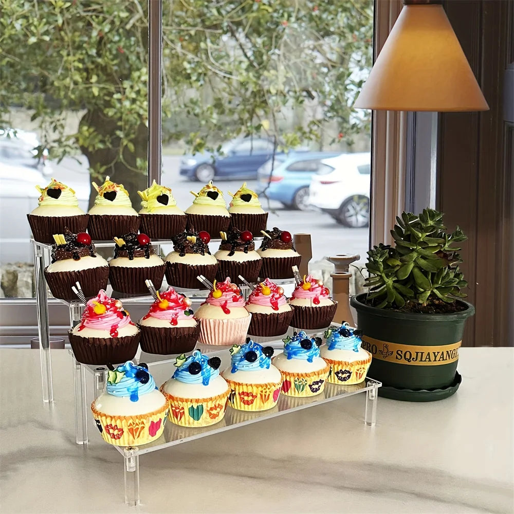 Multi-Layer Clear Acrylic Cake & Dessert Display Stand Cake Display Stand SPOT