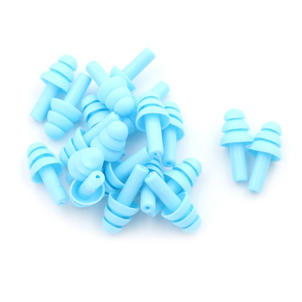 20-Pack Silicone Earplugs – Noise Blocking for Sleep & Study Silicone Earplugs SPOT 0 Blue