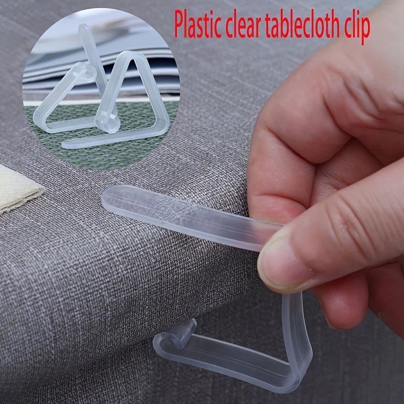10-Pack Tablecloth Clips – Transparent Anti-Slip Table Buckles Tablecloth Clips SPOT