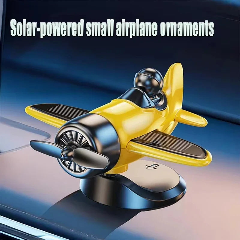 Solar Powered Rotating Airplane Car Dashboard Ornament Car Dashboard Ornament SPOT