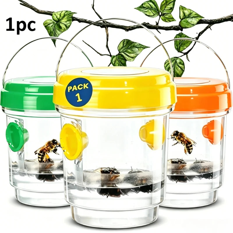 Clear Outdoor Insect Trap with Lid – Fruit Fly & Wasp Catcher Outdoor Insect Trap SPOT
