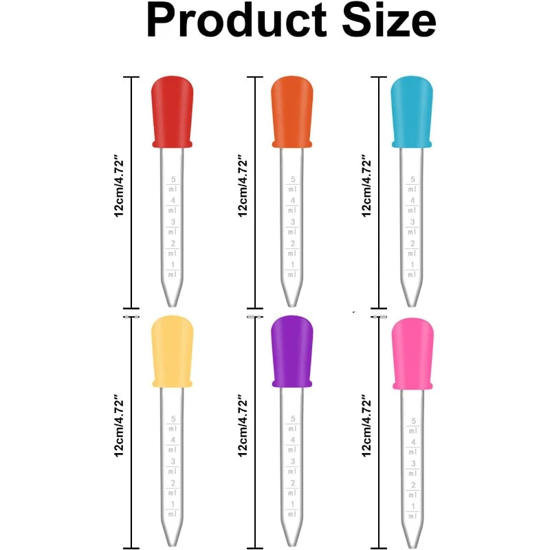 10-Pack 5ml Food Grade Silicone Baby Medicine Dropper Baby Medicine Dropper SPOT