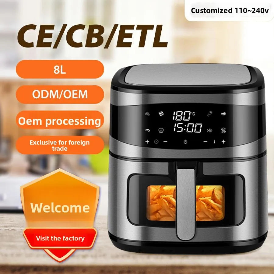 DUTRIEUX 8L Digital Air Fryer – Large Stainless Steel Multifunction Electric Air Fryer SPOT