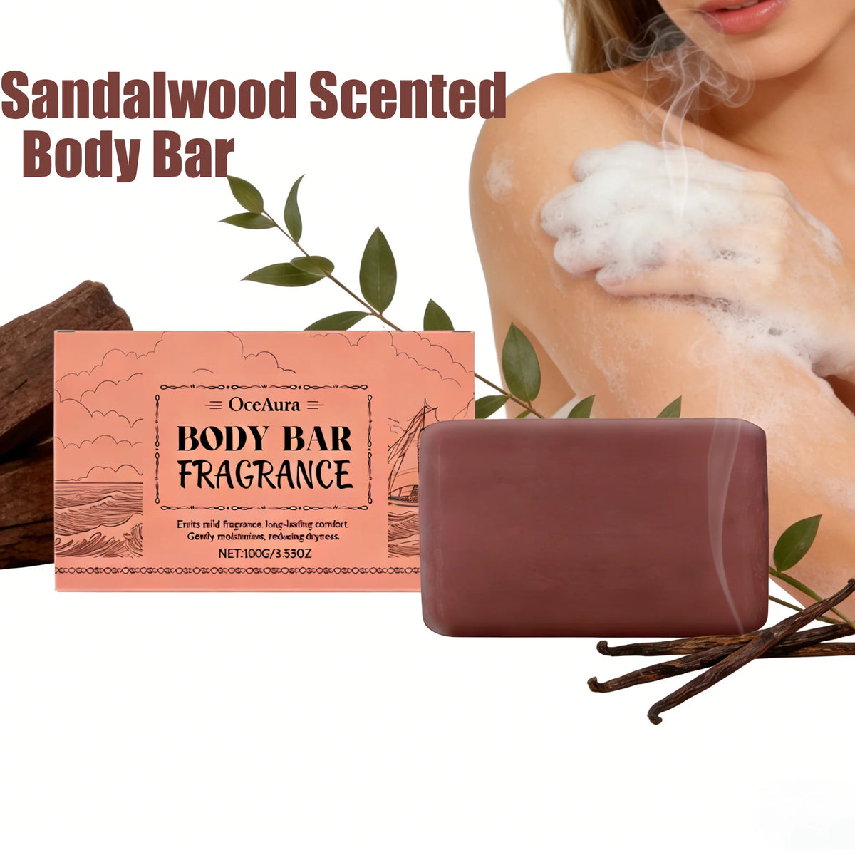 Hoygi Sandalwood Bar Soap – Natural Moisturizing Body Cleanser Natural Bar Soap SPOT