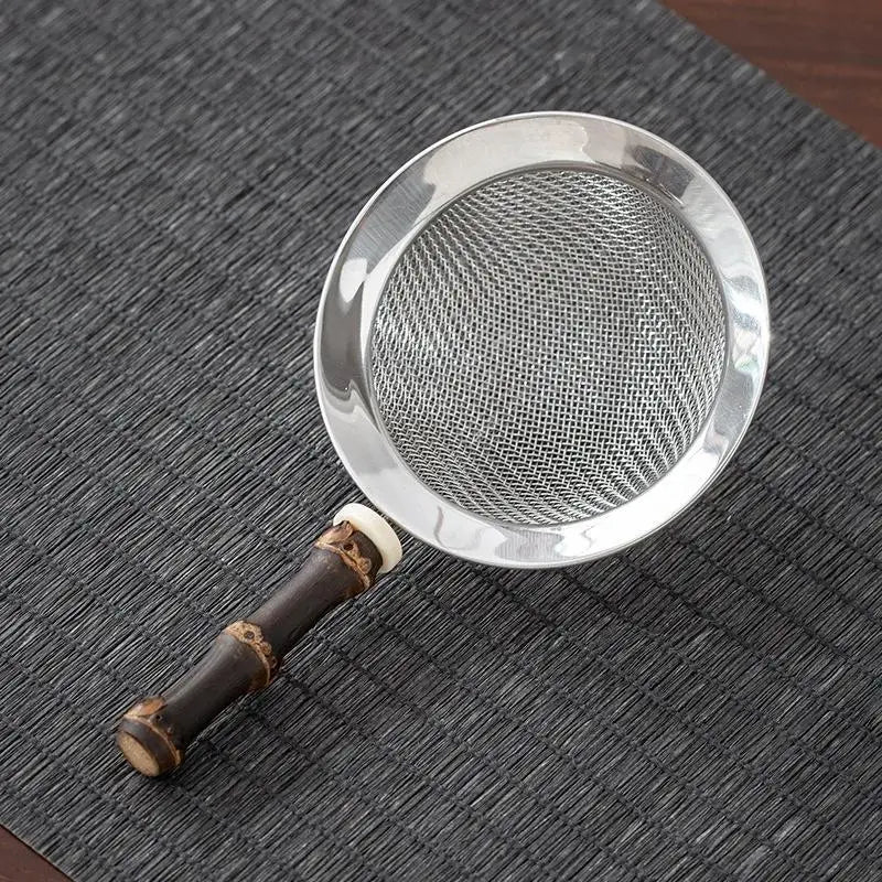 Stainless Steel Tea Strainer with Bamboo Handle | Fine Mesh Tea Strainer SPOT A2