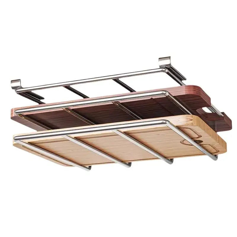 Under-Cabinet Stainless Steel Cutting Board Holder Rack Kitchen Storage Rack SPOT