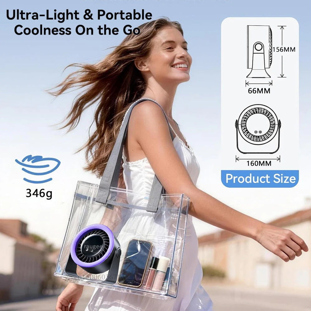Portable USB Rechargeable Desk Fan – Wall & Table Air Circulator Portable Desk Fan SPOT