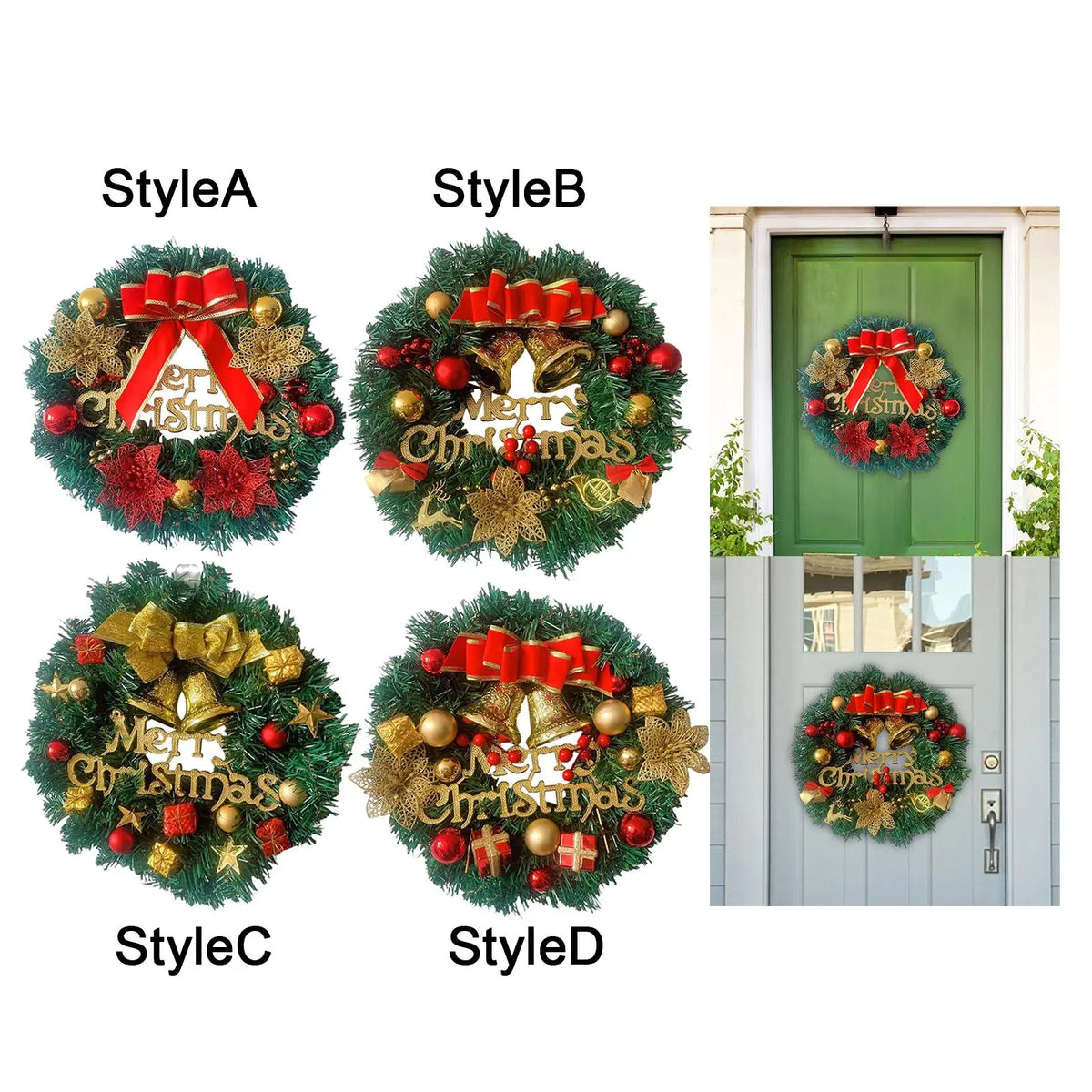 20" Christmas Wreath – Garland for Wall, Door & Mantel Christmas Wreath SPOT