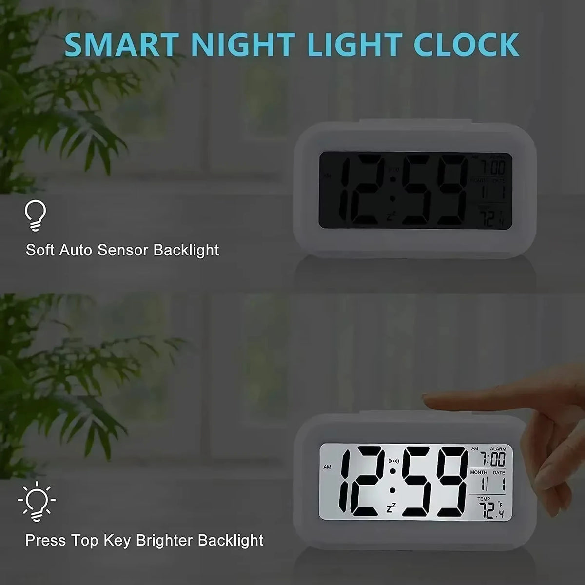 LED Digital Alarm Clock – Backlight, Snooze & Calendar Digital Alarm Clock SPOT