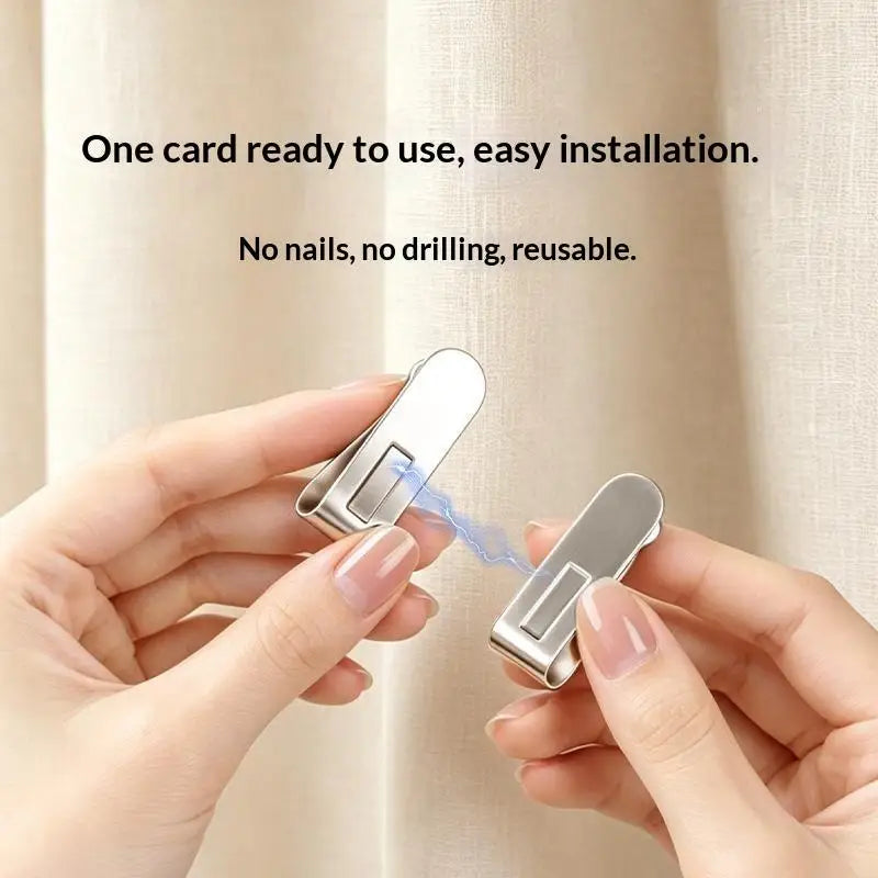 Magnetic Curtain Clips – No-Drill Nail-Free Curtain Fastener Curtain Clip Fastener SPOT