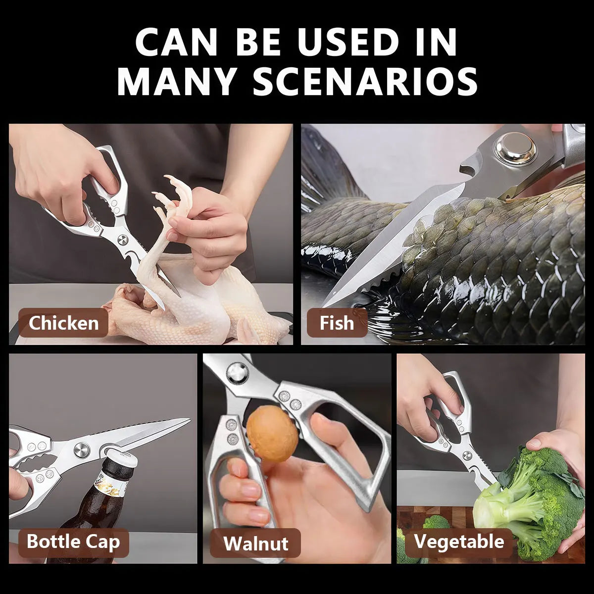 Multifunctional Stainless Steel Kitchen Shears & Food Scissors Kitchen Shears SPOT