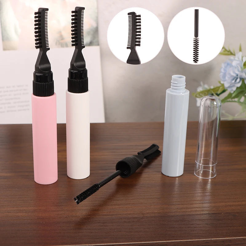 10ml Dual Brush Refillable Eyebrow Gel & Mascara Empty Tube Cosmetic Refill Tube SPOT