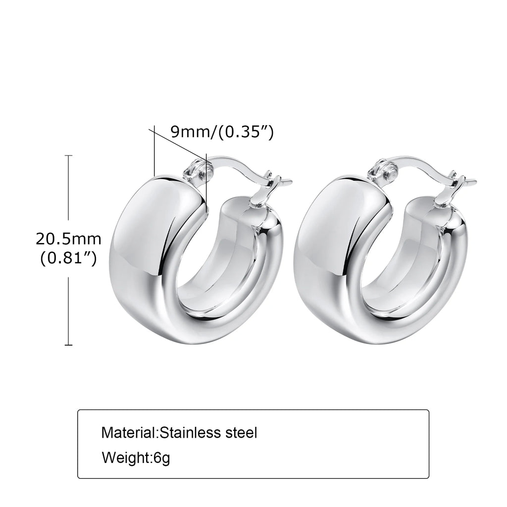 Meaeguet Tube Huggie Hoop Earrings – Stainless Steel Hoops Huggie Hoop Earrings SPOT