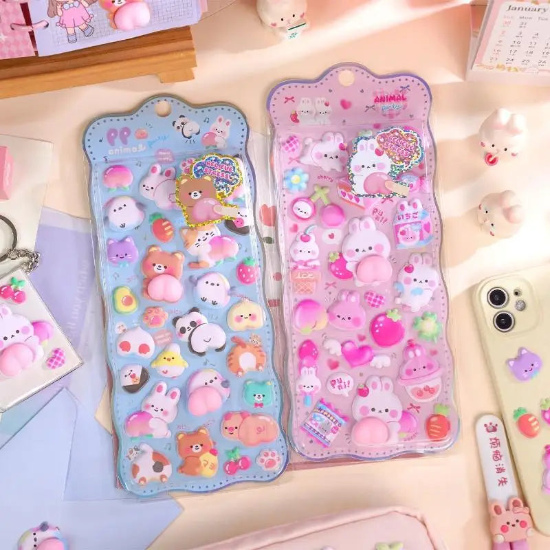 3D Cartoon Peach Foam Sticker – Squishy DIY Decor Sticker Novelty Foam Sticker SPOT