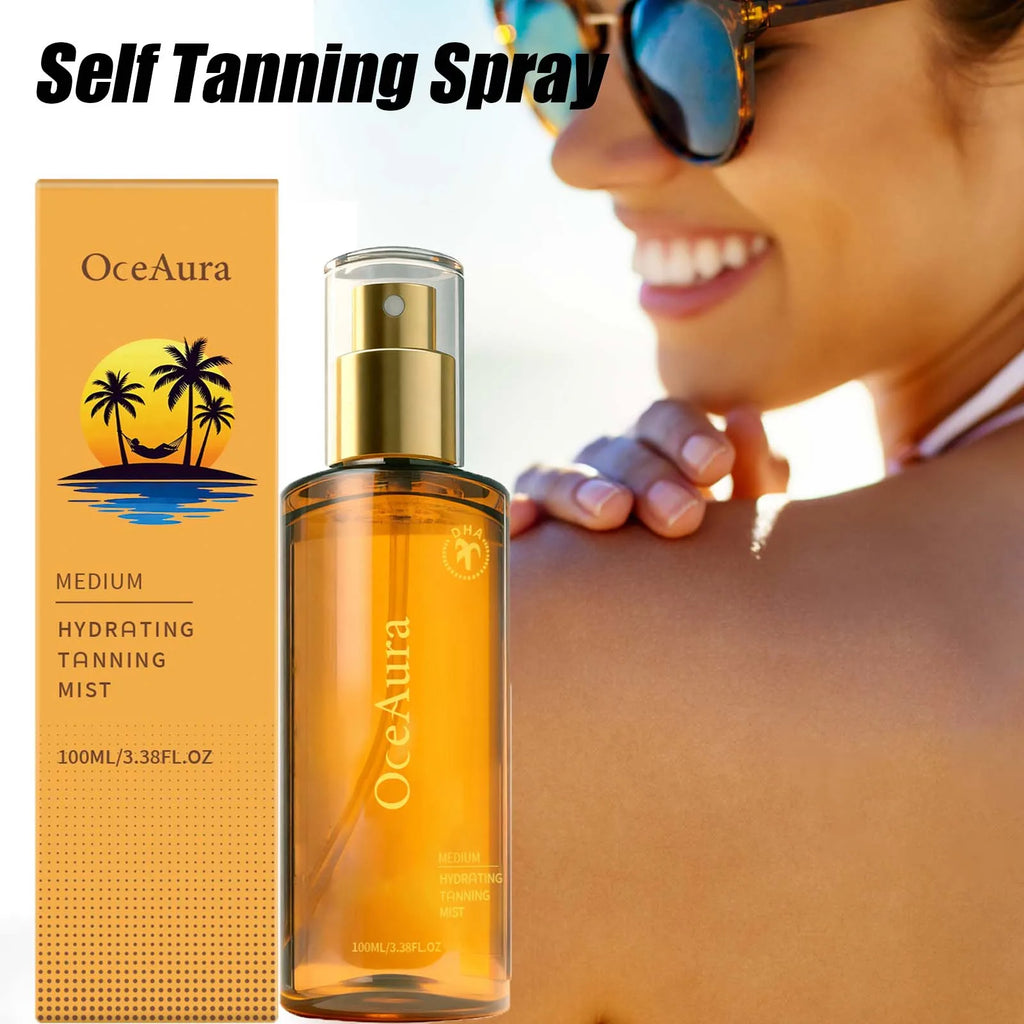 OceAura Self Tanning Spray – Sunless Tanner Face & Body 100ml Self Tanning Spray SPOT